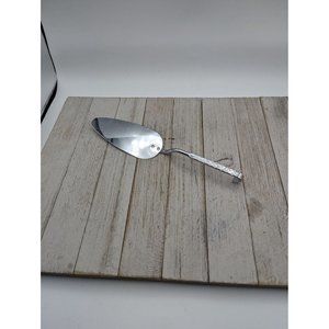 Irvin Ware Chrome Pie Cake Server USA Curved Handle Flatware Serving Piece